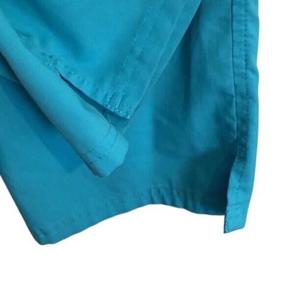 Purple Label Yoga Turquoise Scrub Pants XS Elastic Waist Womens Lightweight Stre - Picture 8 of 10